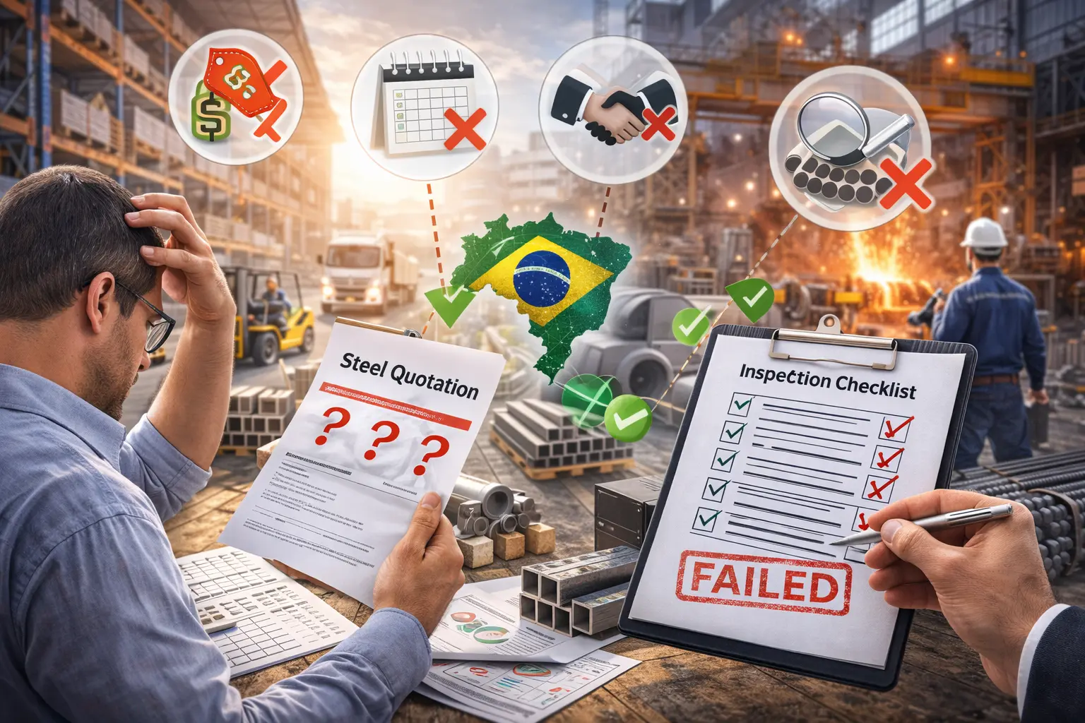 Erros mais comuns ao comprar aço no Brasil e como evitá-los estrategicamente