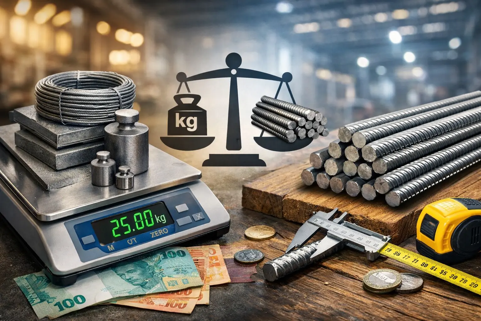 Comprar aço por kg ou por barra: qual compensa mais no Brasil?