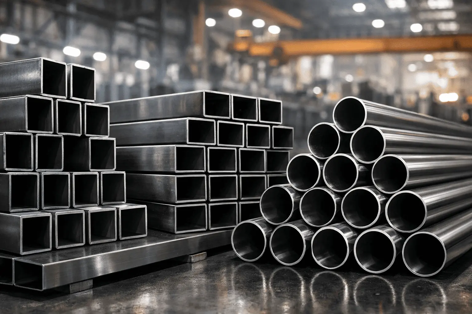 Tubo quadrado, retangular ou redondo: qual escolher na indústria