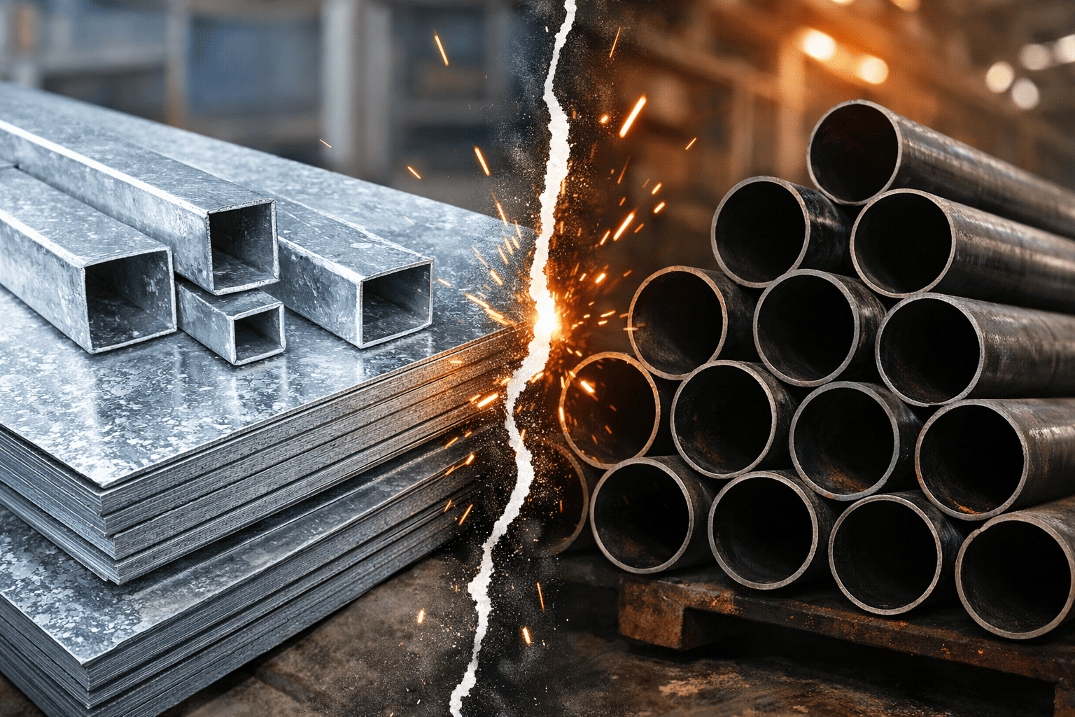 Aço galvanizado ou carbono: qual escolher