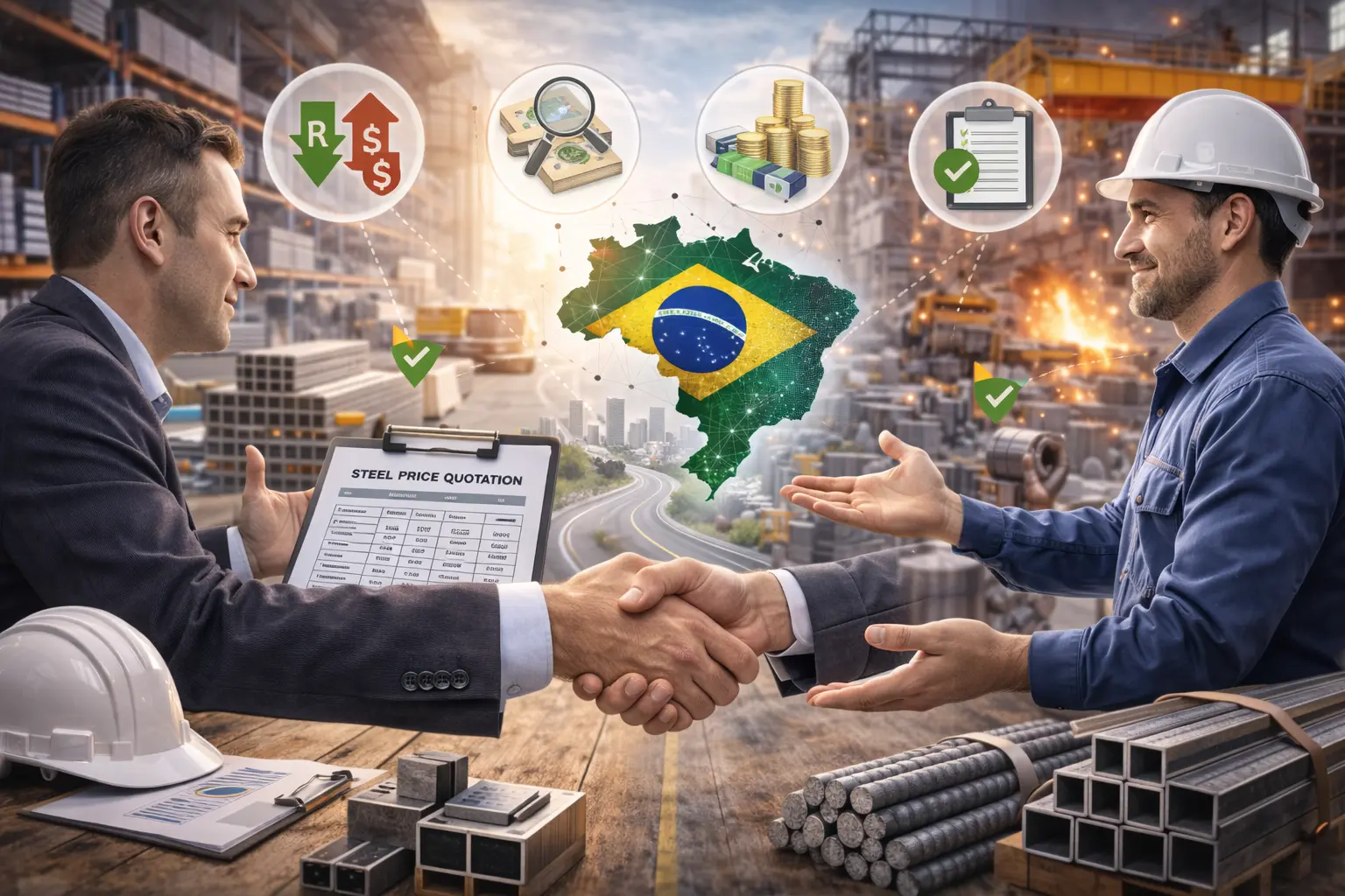 Como negociar preço do aço de forma estratégica no Brasil